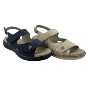 Sandalia de mujer velcro azul