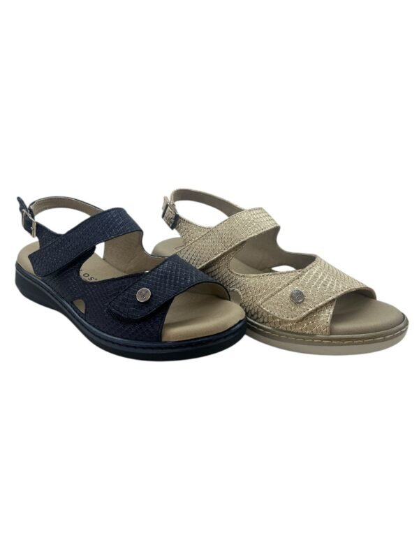 Sandalia de mujer velcro azul