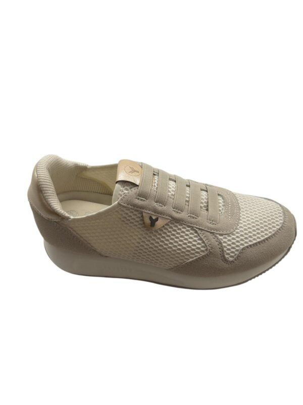 Lively Zapatilla deportiva Yumas Beige Rejilla gomas - Imagen 2