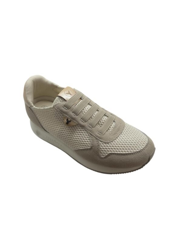 Lively Zapatilla deportiva Yumas Beige Rejilla gomas